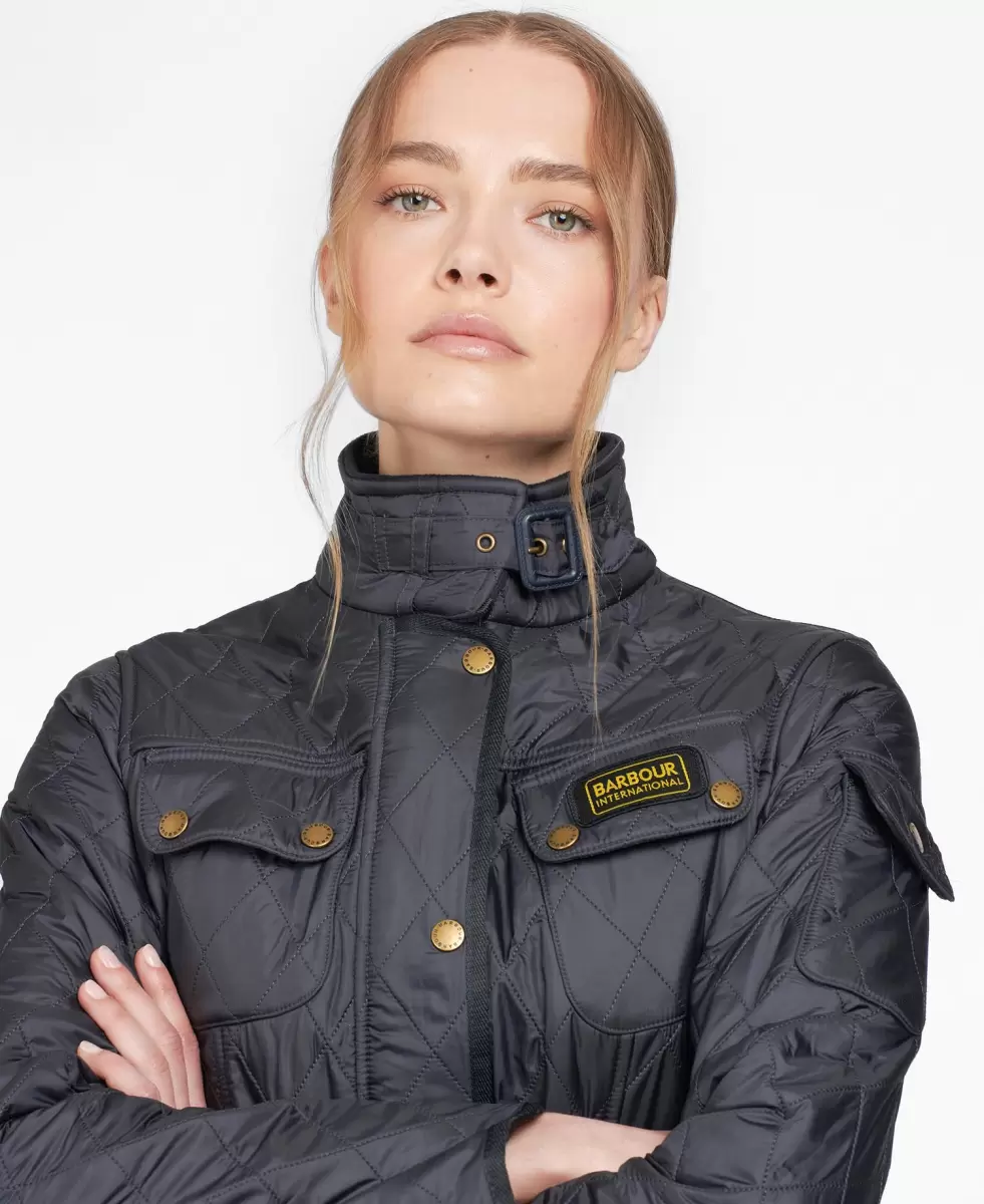 B.intl International Polarquilt Jacket Barbour Quilted Jackets Women Navy Discover - 10