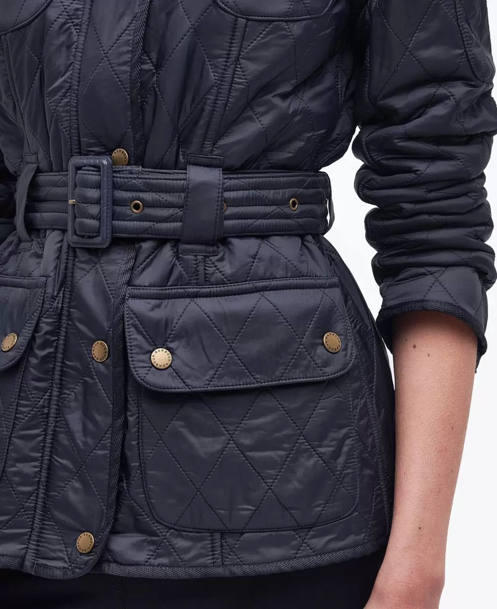 B.intl International Polarquilt Jacket Barbour Quilted Jackets Women Navy Discover - 5