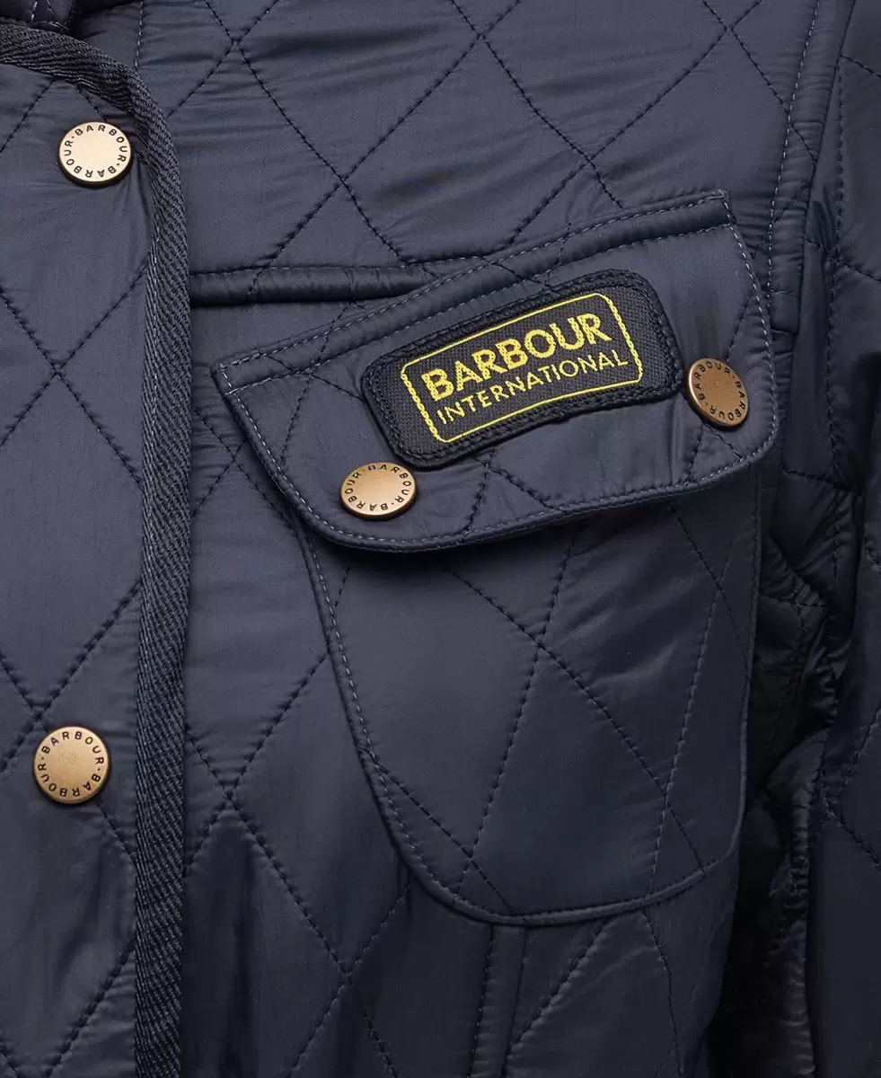 B.intl International Polarquilt Jacket Barbour Quilted Jackets Women Navy Discover - 7