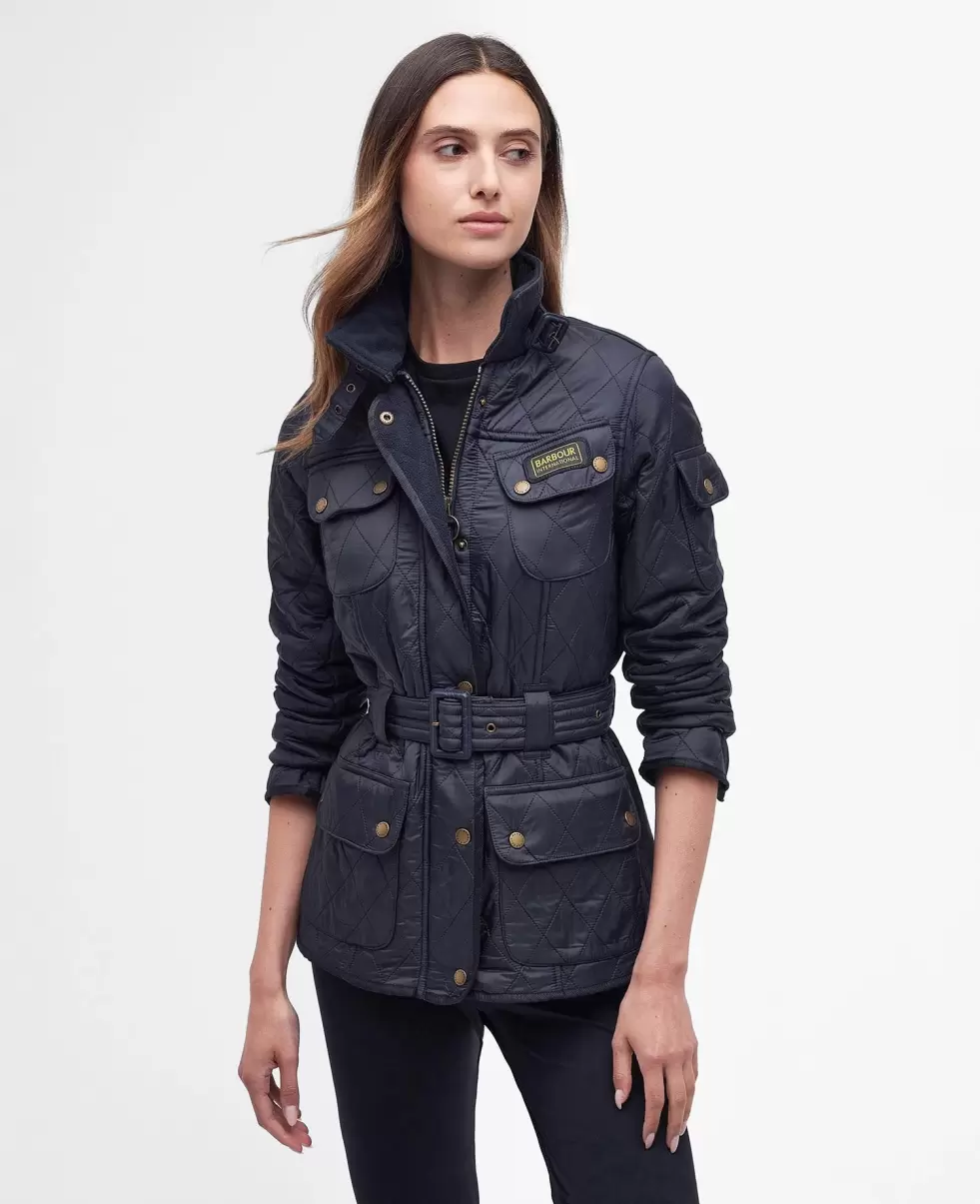 B.intl International Polarquilt Jacket Barbour Quilted Jackets Women Navy Discover