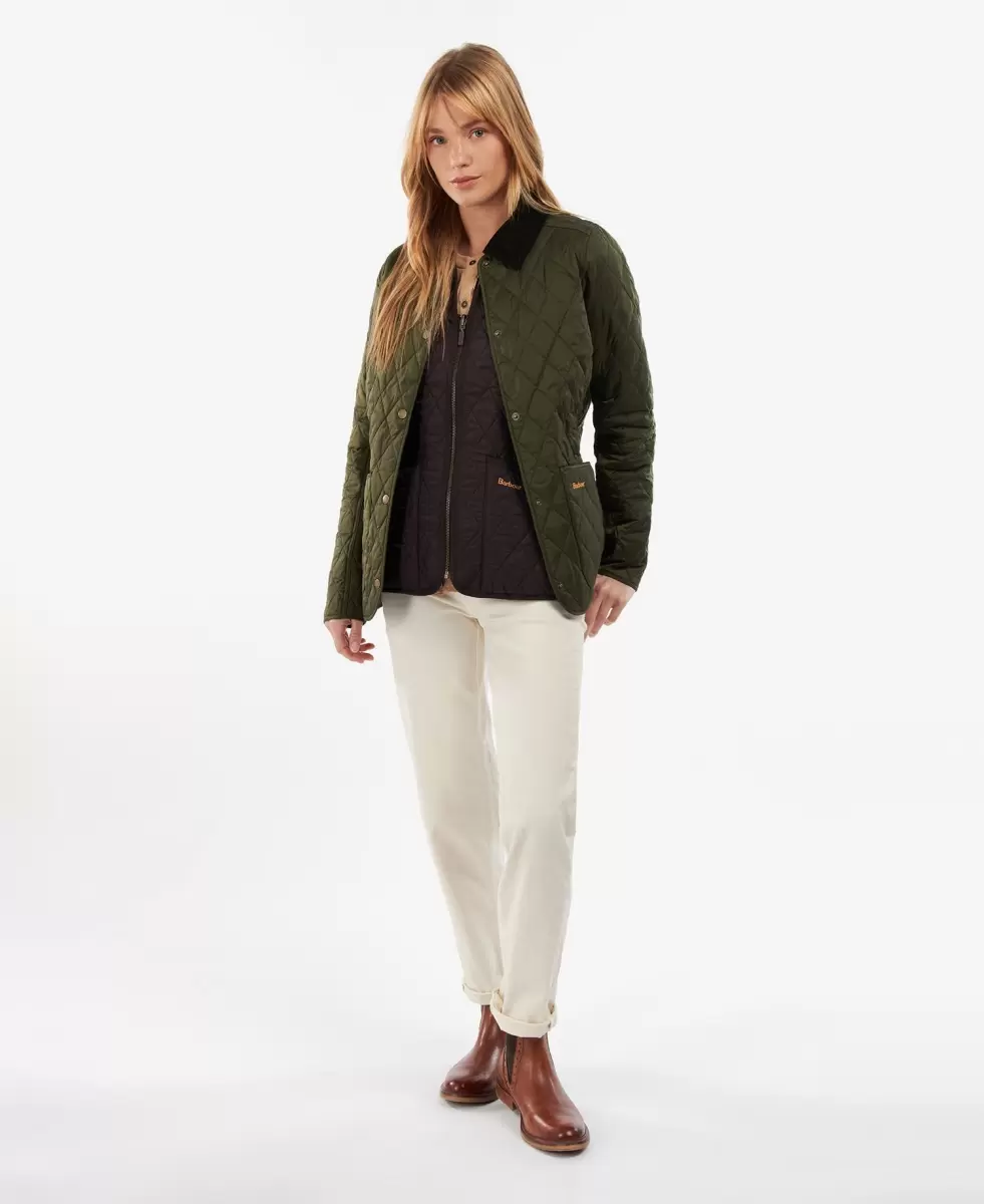 Relaxing Quilted Jackets Women Barbour Annandale Quilted Jacket Doeskin - 2