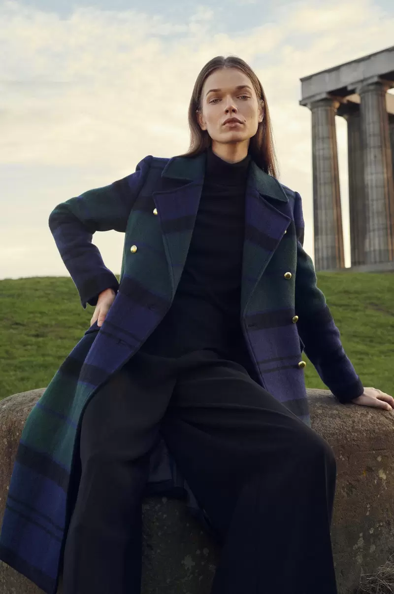Wool Jackets Black Redefine Women Barbour Inverraray Wool Longline Coat - 7