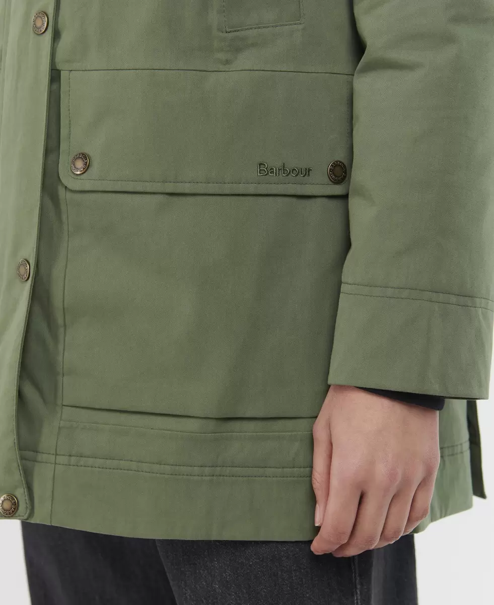 Barbour Winter Beadnell Jacket Redefine Waterproof Jackets Moss Stone/Ancient Women - 5