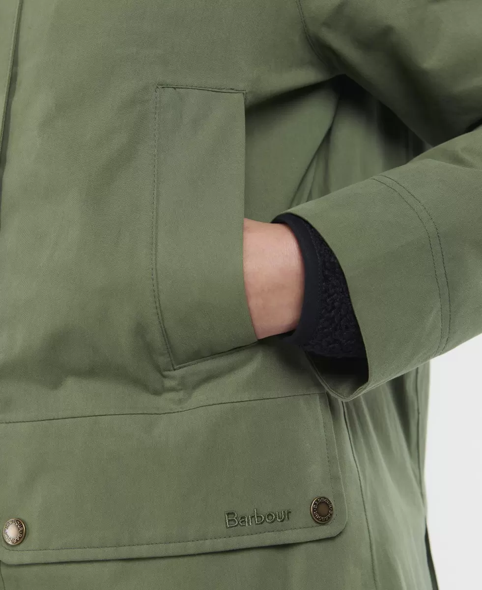 Barbour Winter Beadnell Jacket Redefine Waterproof Jackets Moss Stone/Ancient Women - 7