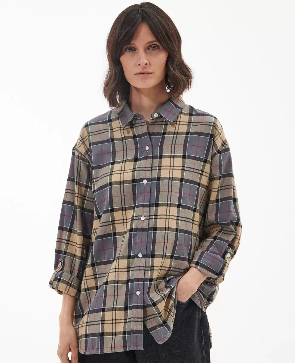 Shirts & Blouses Women Multi Affordable Barbour Elishaw Relaxed Shirt