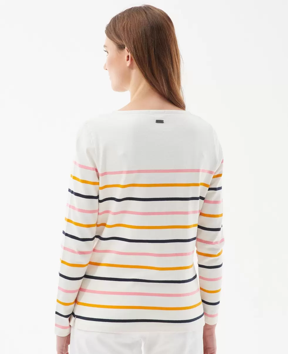 Cloud Stripe Women T-Shirts Timeless Barbour Hawkins Top - 3