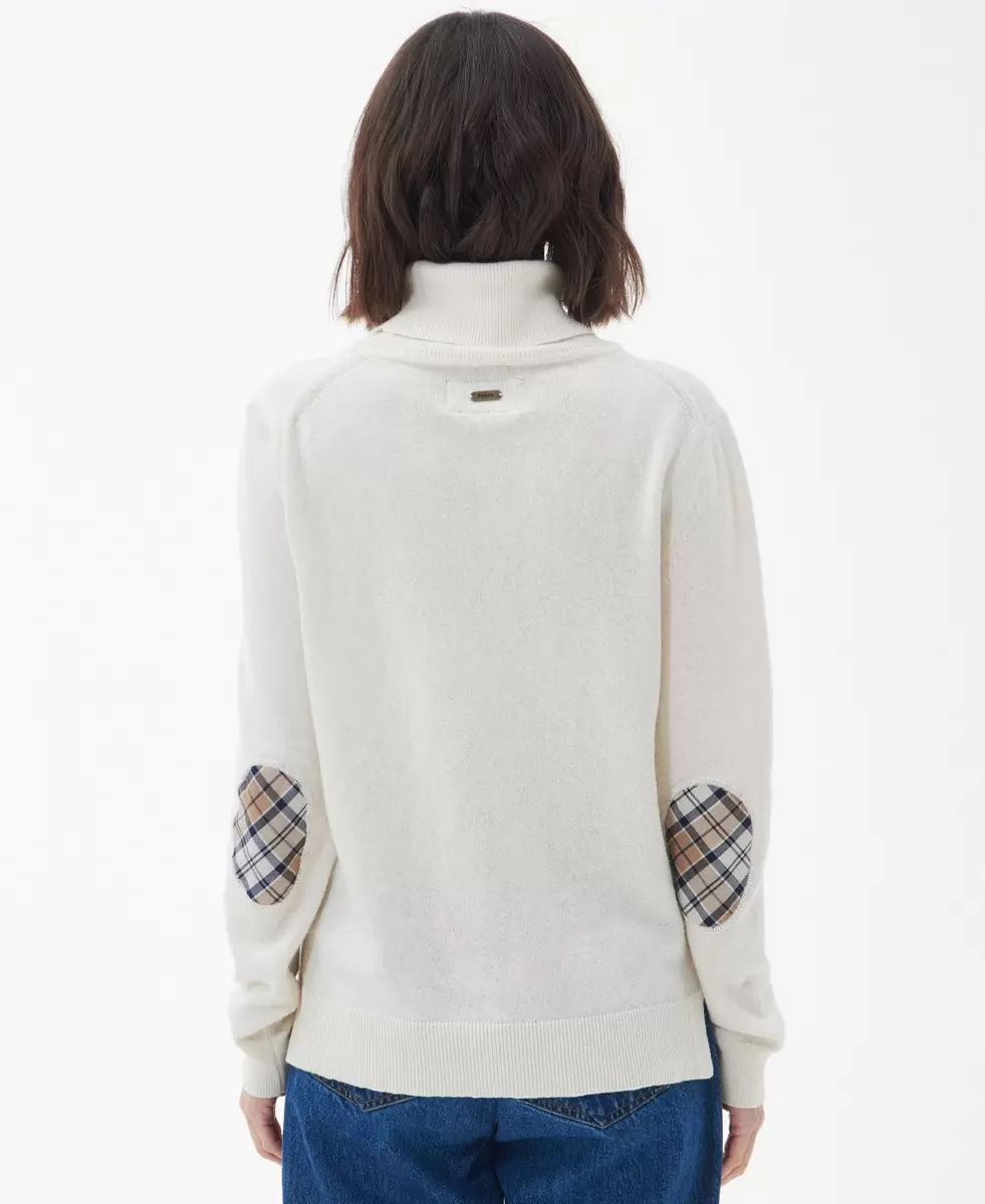 Compact Barbour Pendle Roll-Neck Sweatshirt Women White Jumpers - 3