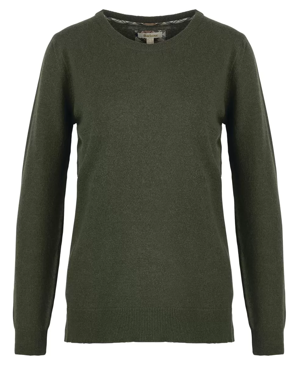 Nourishing Women Barbour Pendle Knitted Jumper Green Jumpers - 1