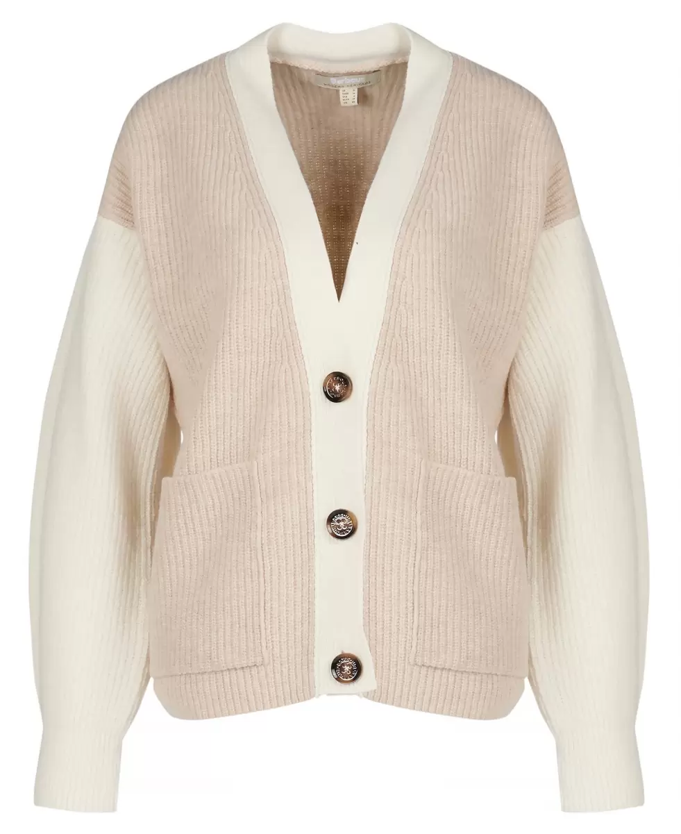 Women Advanced Jumpers White Barbour Alexandria Cardigan - 1