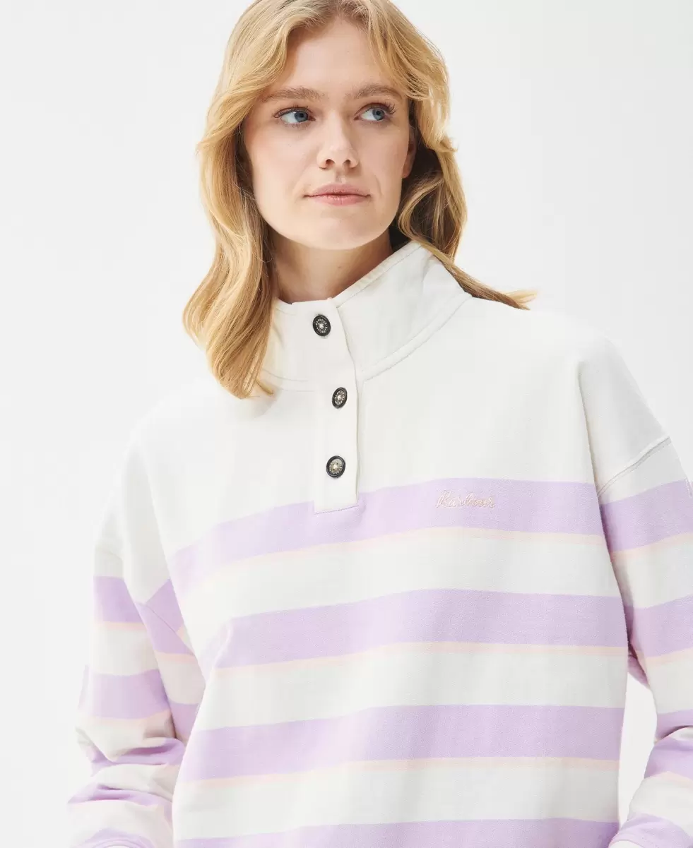 Hoodies & Sweatshirts Fresh Barbour Snapdragon Sweatshirt Women Multi Stripe - 4