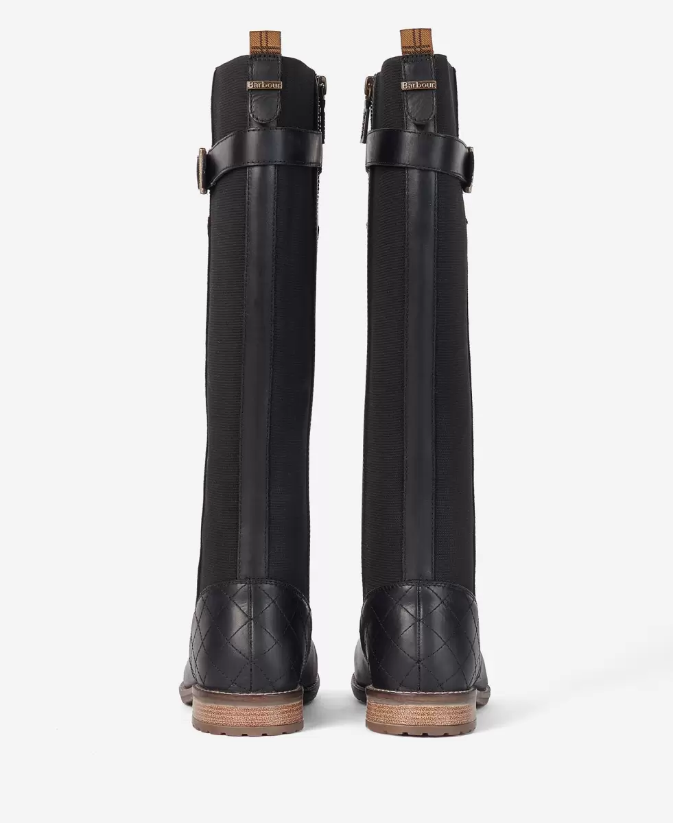 Women Barbour Ange Knee-High Boots Advanced Black Boots - 3