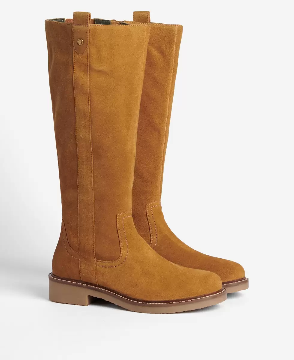 Women Superior Boots Barbour Coretta Knee-High Boots Beige - 1