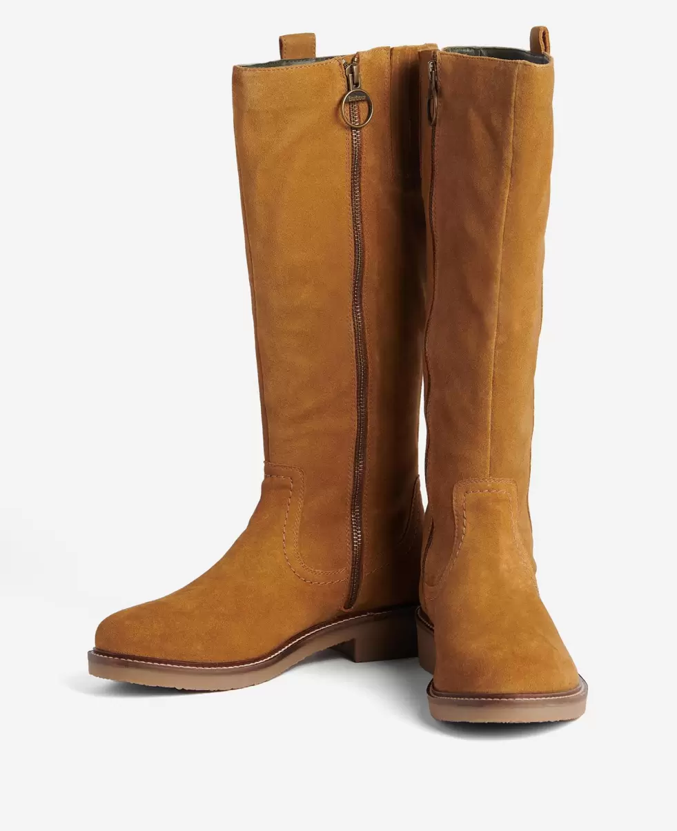 Women Superior Boots Barbour Coretta Knee-High Boots Beige - 2
