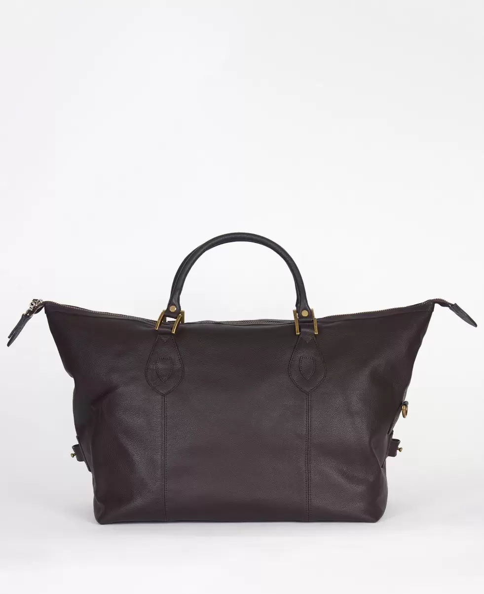 Chocolate Bags & Luggage Accessories Barbour Leather Medium Travel Explorer Bag Cozy - 3