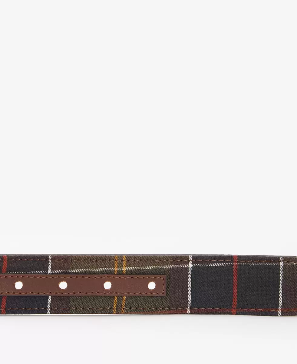 Classic Tartan/Brown Belts Accessories Effective Barbour Reversible Tartan Leather Belt - 5