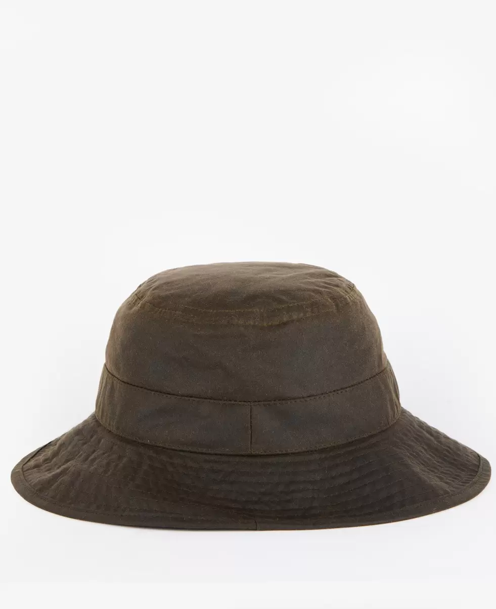 Barbour Milton Wax Sports Hat Accessories Retro Olive Hats & Gloves - 1