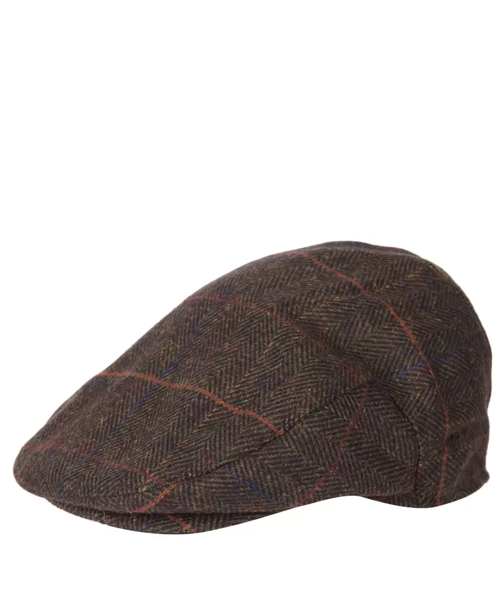 Practical Hats & Gloves Accessories Barbour Wilkin Flat Cap Charcoal Herringbone