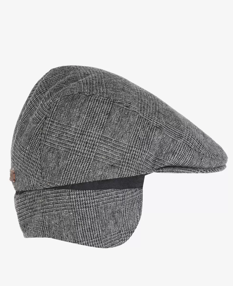 Unleash Accessories Brown Herringbone Barbour Cheviot Flat Cap Hats & Gloves - 2