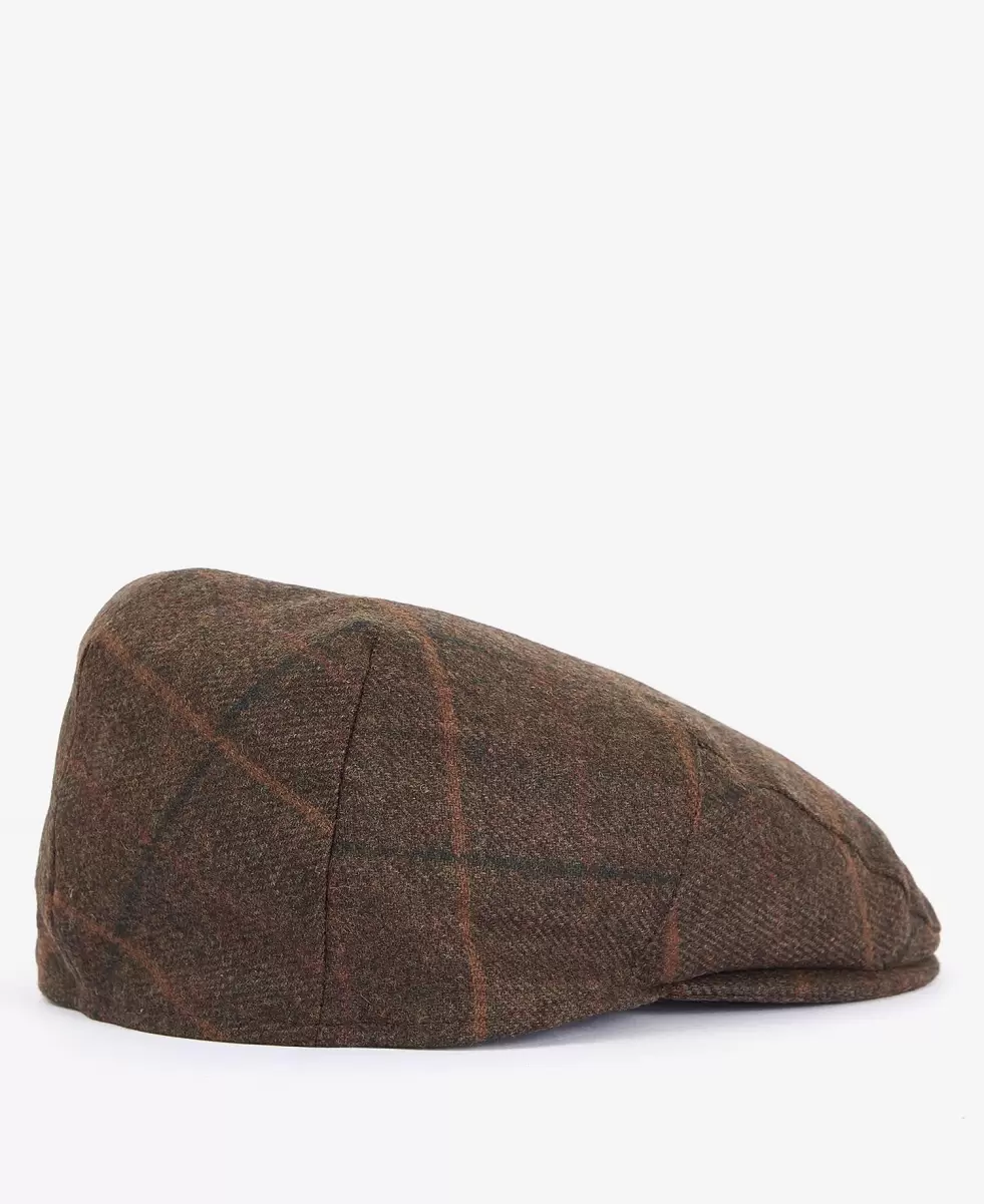 Hats & Gloves Barbour Crieff Flat Cap Brown Accessories Early Bird - 1