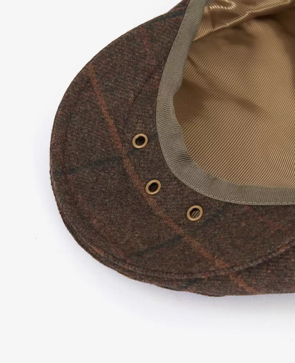 Hats & Gloves Barbour Crieff Flat Cap Brown Accessories Early Bird - 2