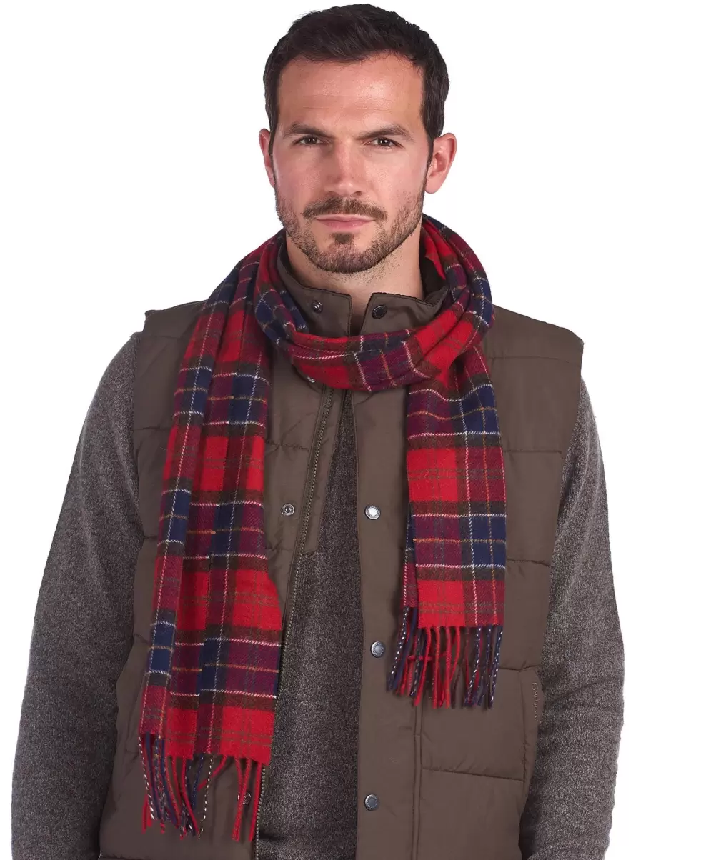 Barbour Tartan Lambswool Scarf High Quality Classic Scarves & Handkerchiefs Accessories - 1