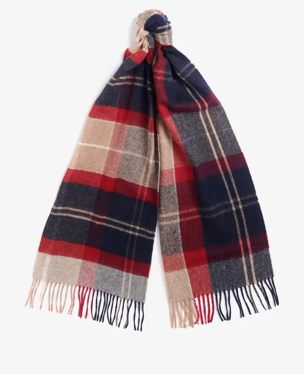 Accessories Barbour Inverness Tartan Scarf Red Popular Scarves & Handkerchiefs - 1