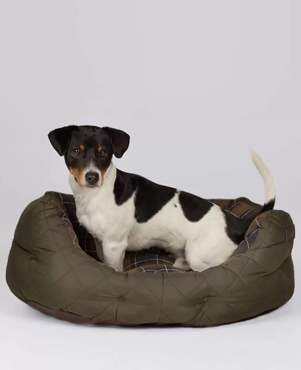 Popular Accessories Beds & Blankets Olive Barbour Quilted Dog Bed 24In - 2