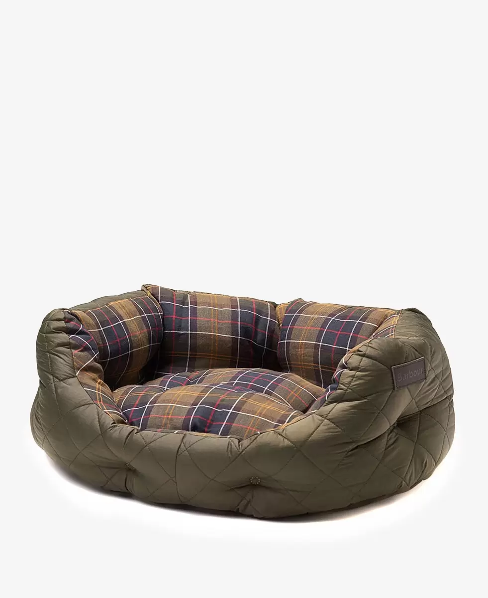 Popular Accessories Beds & Blankets Olive Barbour Quilted Dog Bed 24In