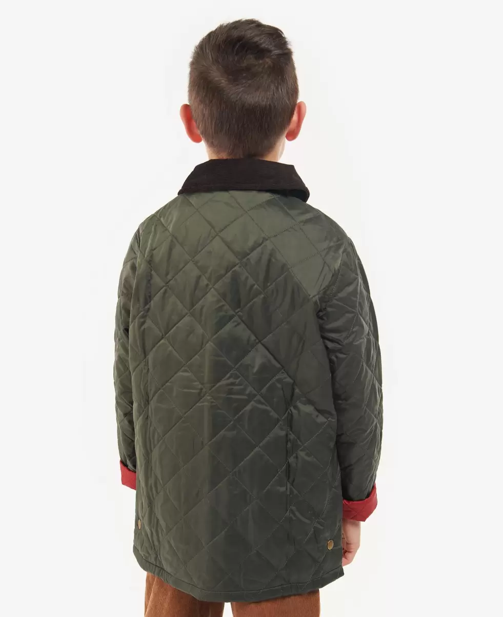 Navy Barbour Boys' Liddesdale Quilted Jacket Quilted Jackets Kids Unbelievable Discount - 3