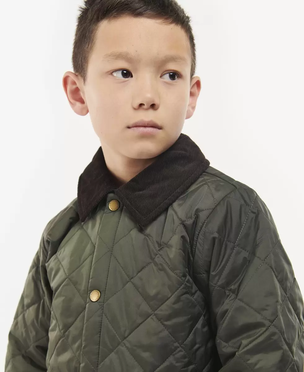 Navy Barbour Boys' Liddesdale Quilted Jacket Quilted Jackets Kids Unbelievable Discount - 4