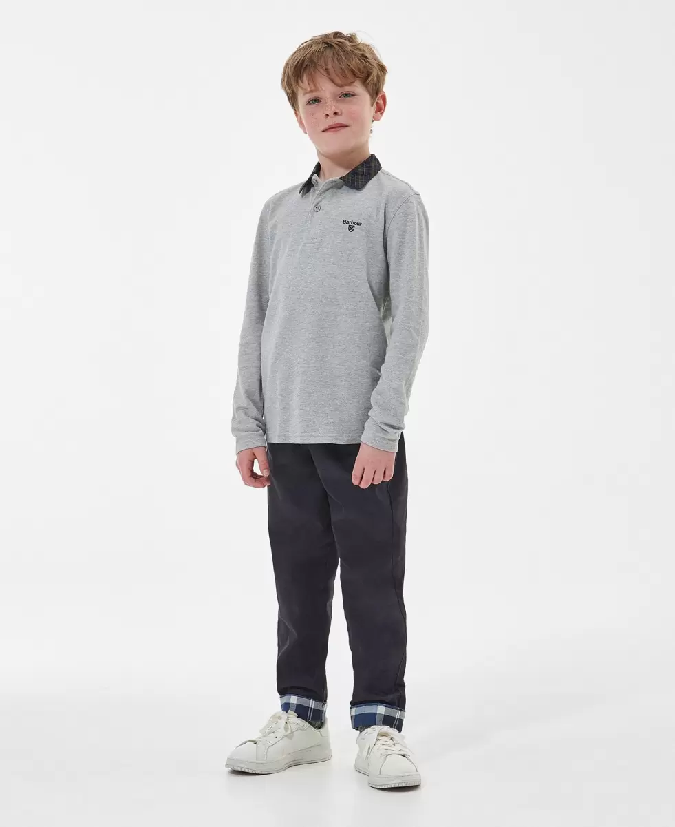 Barbour Boys' Hector Polo Shirt Purchase Kids Grey Clothing - 2