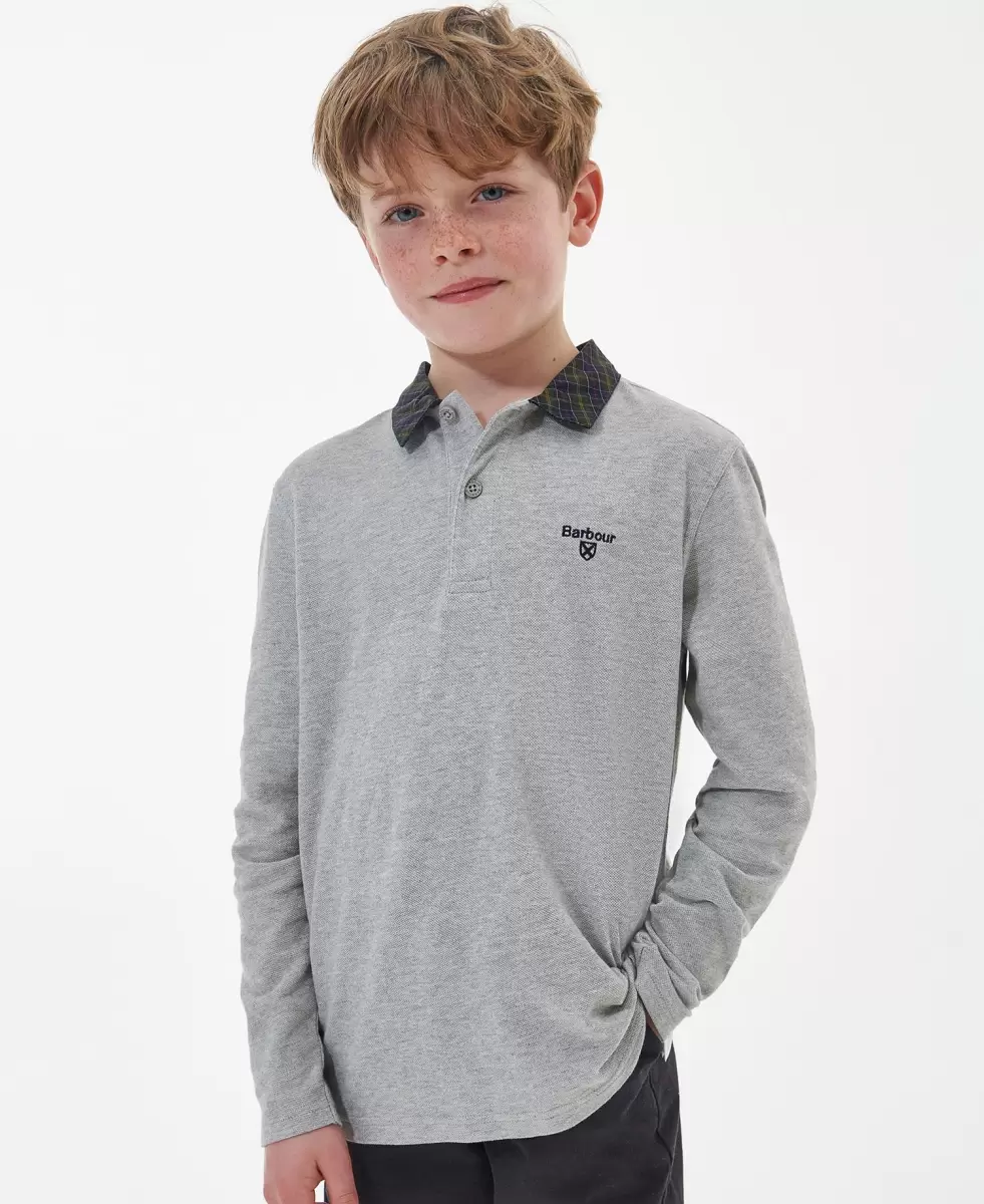 Barbour Boys' Hector Polo Shirt Purchase Kids Grey Clothing