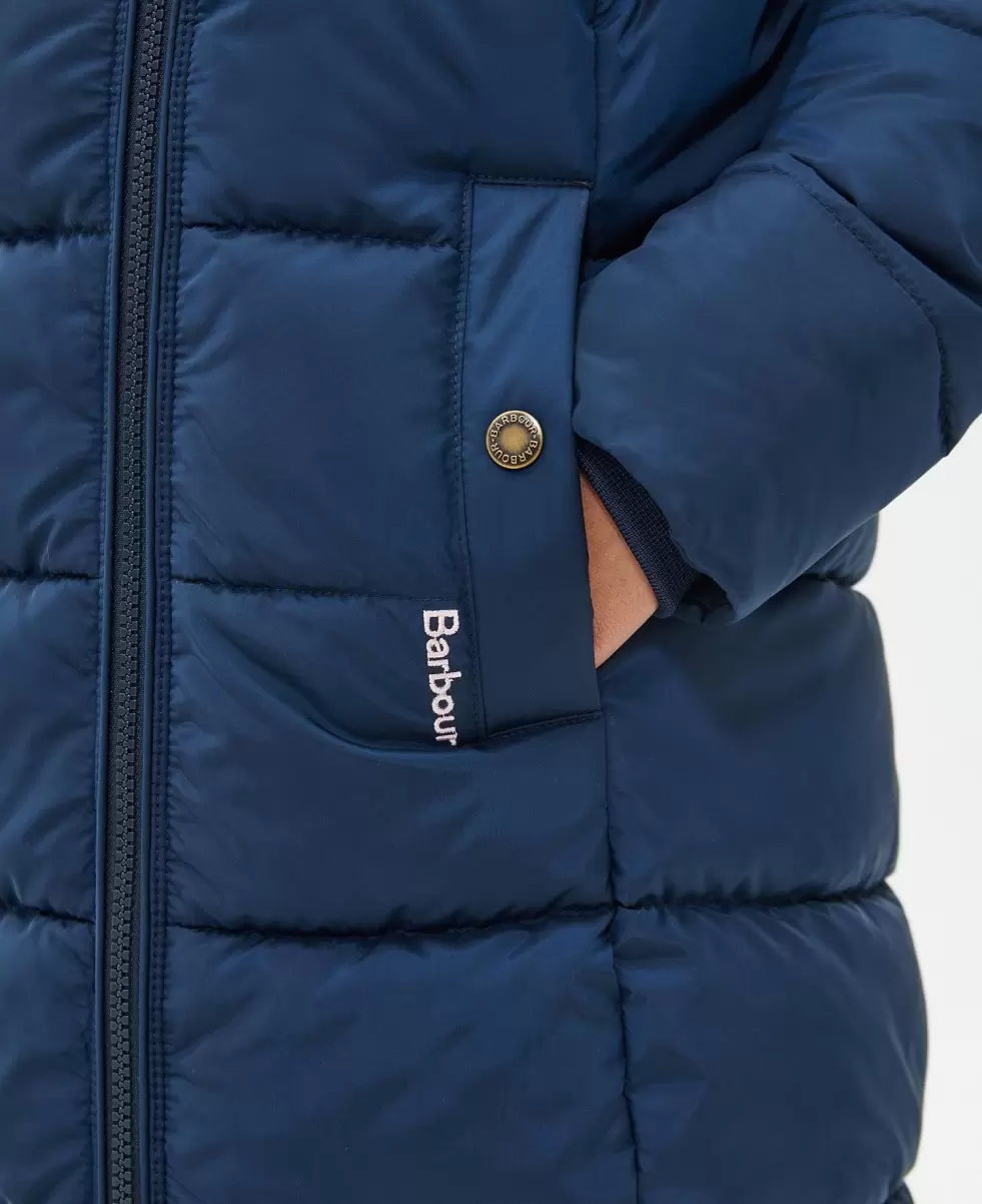 Quilted Jackets Lowest Price Guarantee Kids Barbour Girls' Rosoman Quilted Jacket Navy - 5