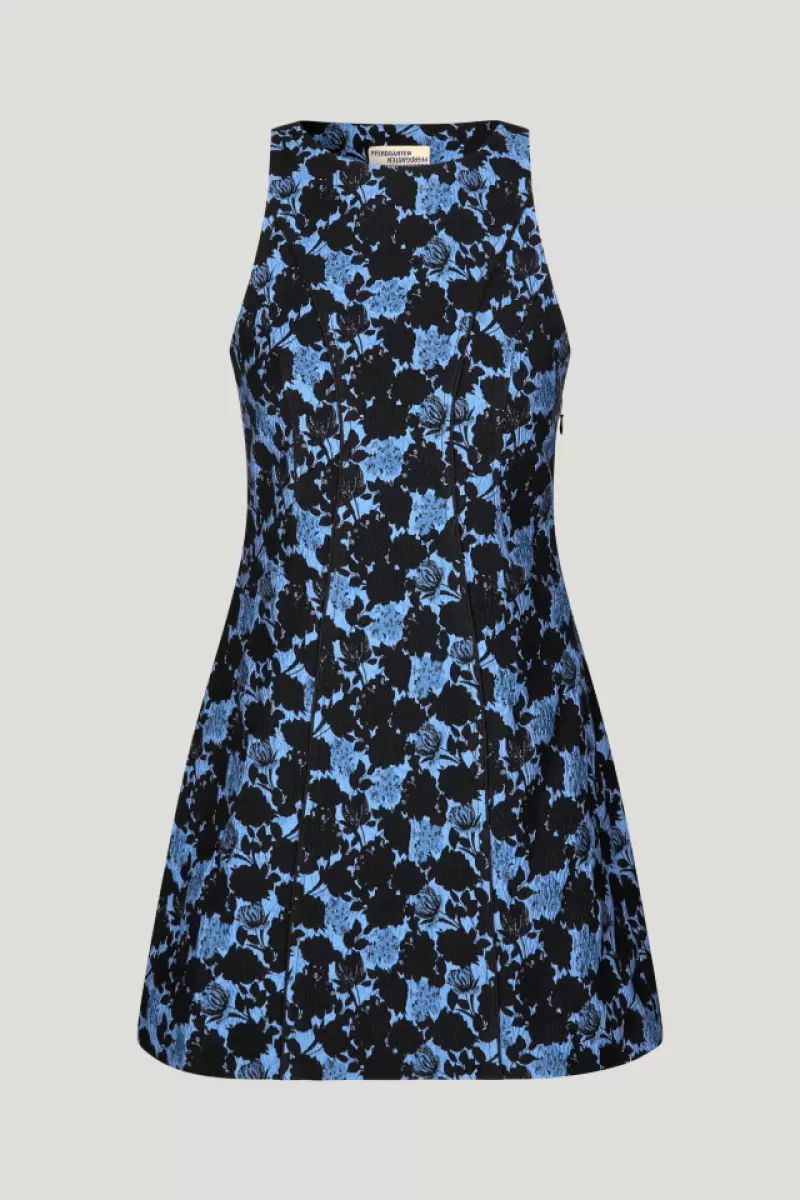 Women Blue Flower Jacquard Dresses Baum Und Pferdgarten Albie Dress - 2