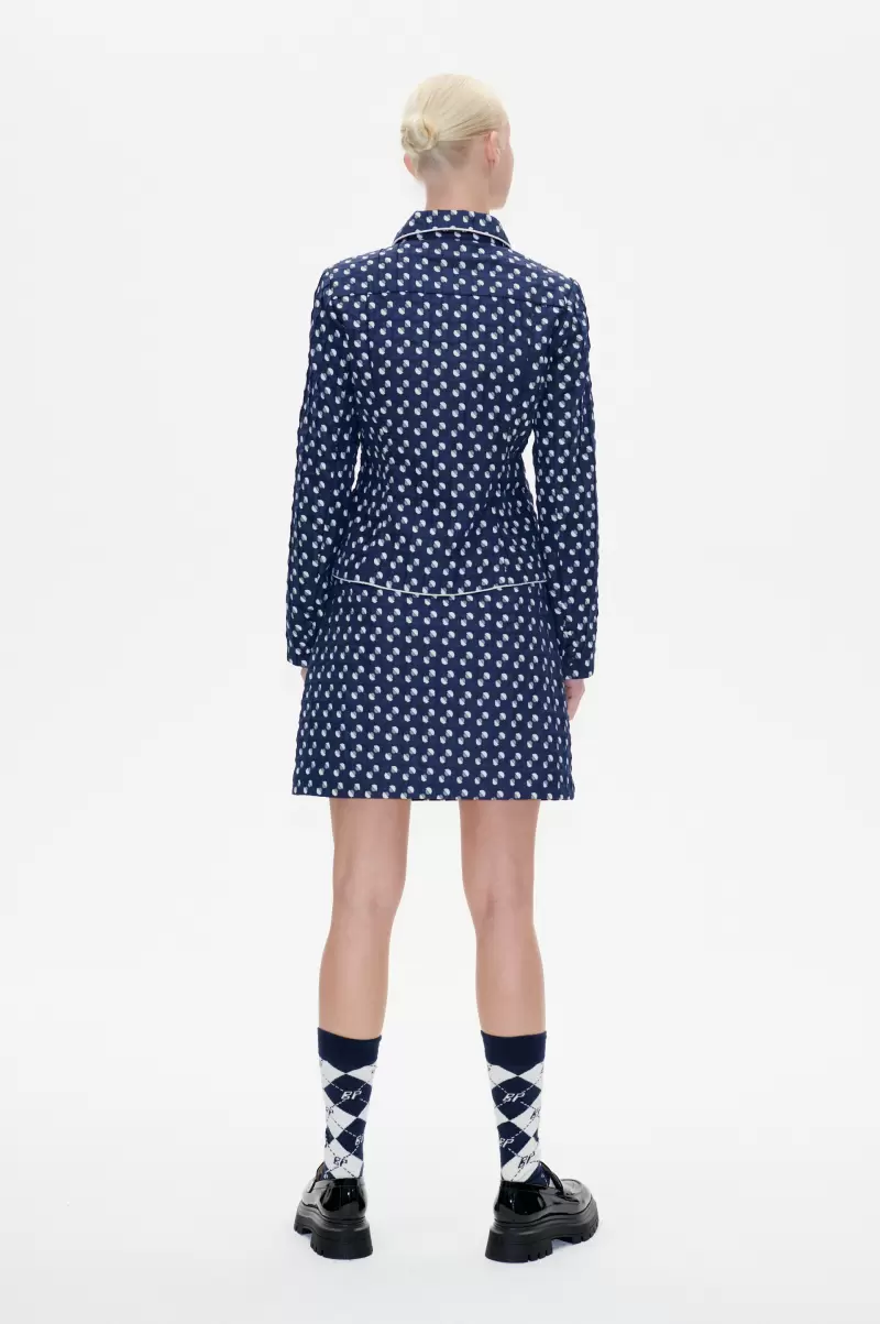 Baum Und Pferdgarten Coats & Jackets Blue Jacquard Dot Women Belula Blazer - 1