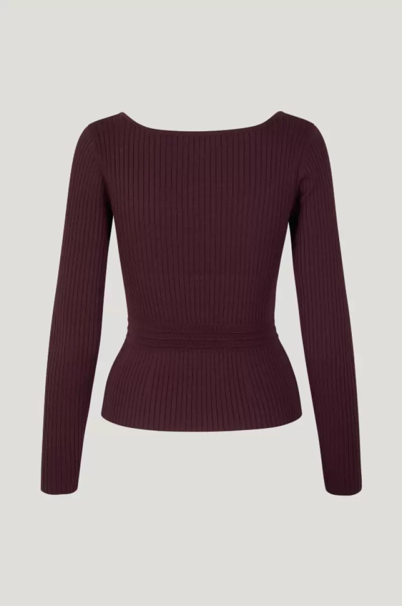 Women Cambria Sweater Darkest Burgundy Baum Und Pferdgarten Knitwear - 3