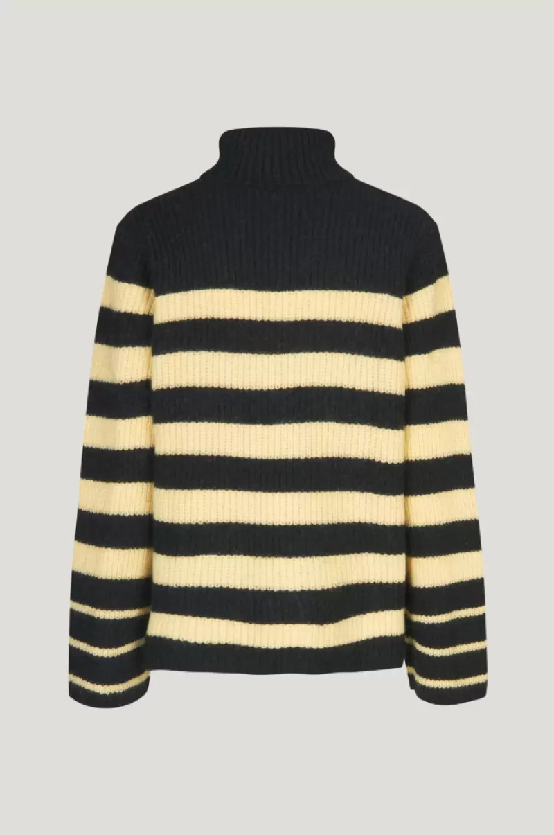 Chikita Sweater Baum Und Pferdgarten Knitwear Women Black Yellow Breton - 3