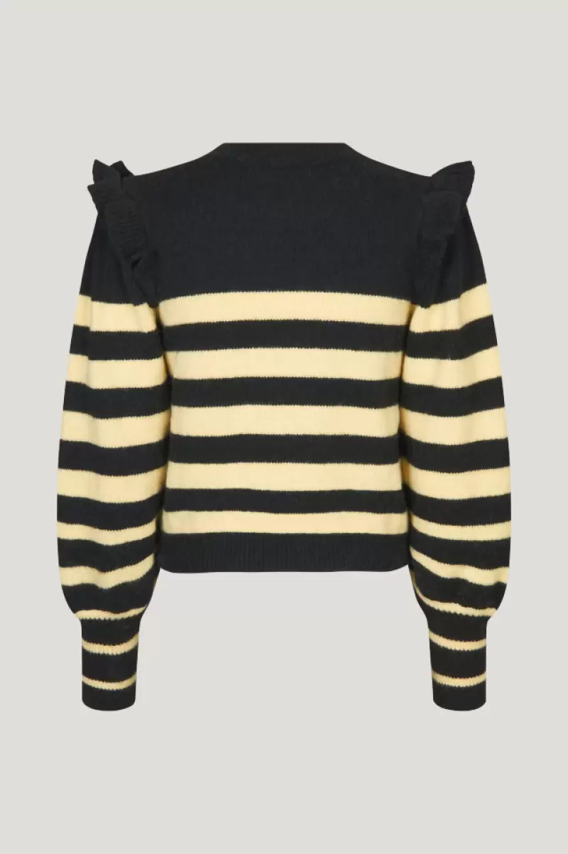 Black Yellow Breton Women Knitwear Baum Und Pferdgarten Camryn Sweater - 3