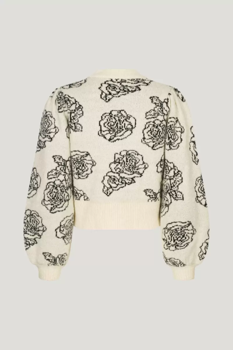 Women Knitwear Baum Und Pferdgarten Cherika Sweater Creme Embroidery Flower - 3