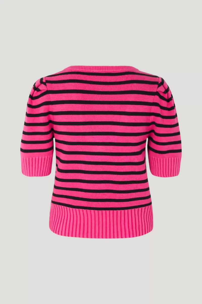 Knitwear Women Baum Und Pferdgarten Chambrie Sweater Pink Black Stripe - 3