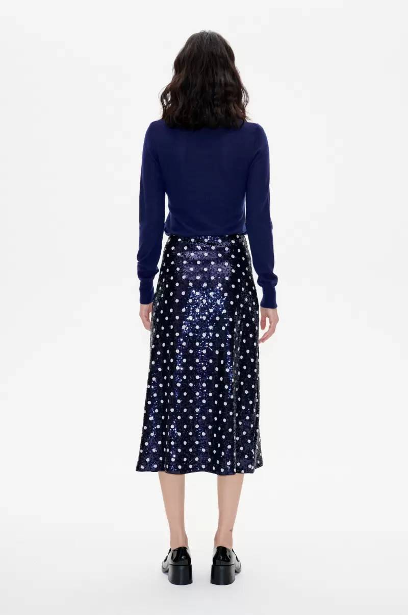Women Blue Dotted Sequins Baum Und Pferdgarten Jily Skirt Skirts & Shorts - 1