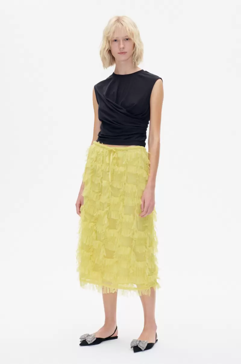 Silvana Skirt Skirts & Shorts Jaune Yellow Baum Und Pferdgarten Women