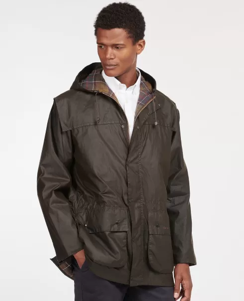 Barbour Classic Durham® Wax Jacket Olive Waxed Jackets Men Easy