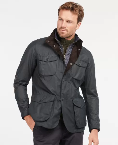 Waxed Jackets Store Olive Men Barbour Ogston Waxed Cotton Jacket
