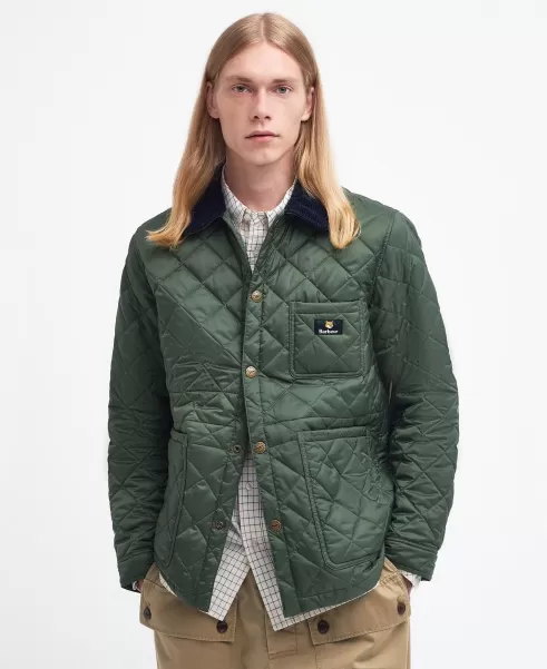 Men Barbour X Maison Kitsuné Kenning Quilted Jacket Quilted Jackets Classic Green Certified