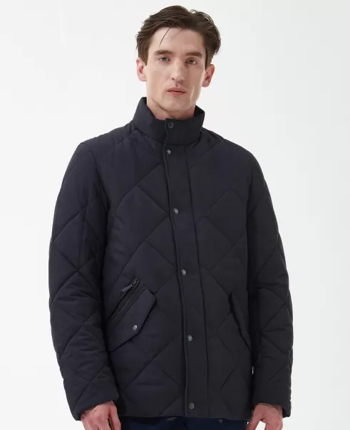 Men Navy Online Quilted Jackets Barbour Winter Chelsea Quilted Jacket