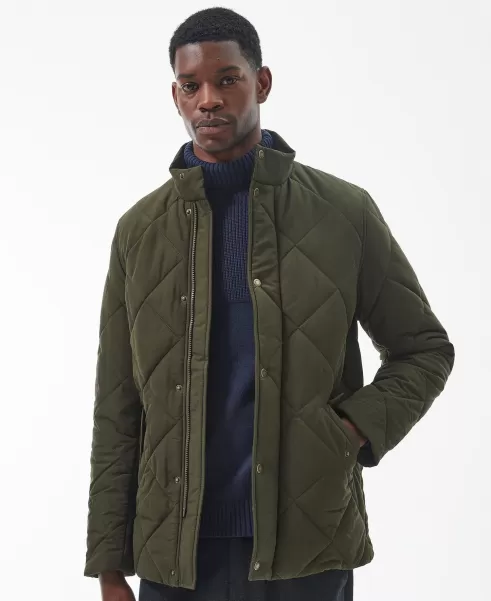Green Barbour Winter Chelsea Quilted Jacket Quilted Jackets Cutting-Edge Men