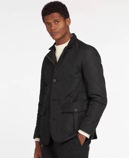Quilted Jackets Men Store Navy Barbour Quilted Lutz Jacket