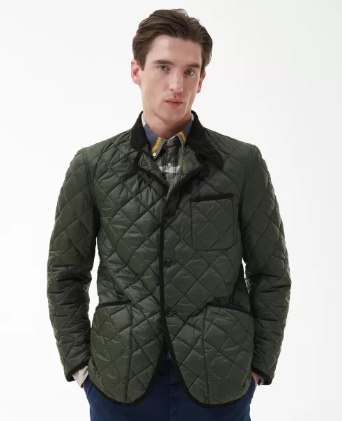 Green Barbour Modern Liddesdale Quilted Jacket Quilted Jackets Reliable Men
