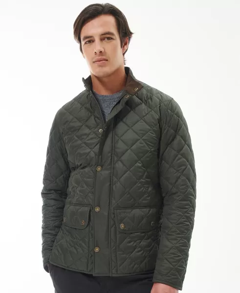 Lowest Ever Quilted Jackets Men Barbour Lowerdale Quilted Jacket Green